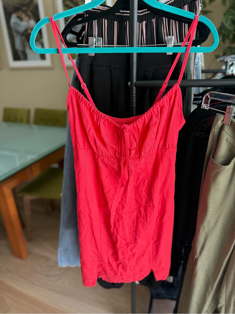 Red Spaghetti Strap Cami Dress